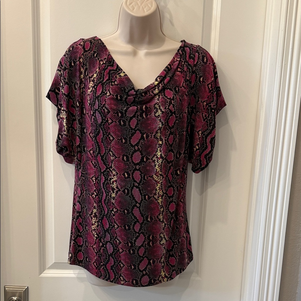 MICHAEL Michael Kors Magenta Snake Print Blouse